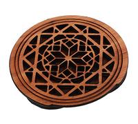 NULYLU 41-inch Solid Wood Guitar Soundhole Cover with Geometric Dark Pattern, Acoustic and Electric Folk Guitar Feedback Blocker, Anti-howl Sound Hole Protector for Music Performance