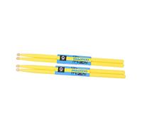 NULYLU 4pcs 5a Lemon Yellow Maple Drumsticks Percussion Drum Tool Instrument Sticks for Drumming Practice and Performance