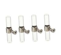 NULYLU 4pcs Acrylic Drawer Pulls Stylish Cabinet Knobs with Base Multifunctional Handles for Cabinets and Furniture Random Chrome Finish Durable and Modern Design