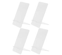 NULYLU 4pcs Acrylic Message Board with Phone Stand Lightweight Desktop Note Board for Students Office Home Use Easy to Write Wipe Includes Base for Stability