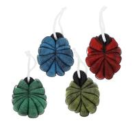 NULYLU 4pcs Bath Flower Shower Foaming Balls Mesh Scrubbers Pe Material Gentle Body Exfoliating Scrubbing Power for Men Women Home Bath