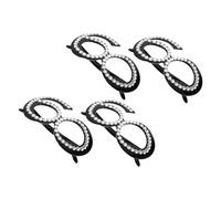 NULYLU 4pcs Birthday Party Glasses Glitter Shaped Sunglasses Lightweight Novelty Photo Booth Props for Anniversary Celebration Reusable Comfortable Fit