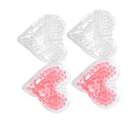 NULYLU 4pcs Heart Gel Ice Packs Reusable Cold Compress Packs for Injuries Nursing and Face Therapy Heart-shaped Gel Ice Bags for Hot Cold Use Convenient and Comfortable