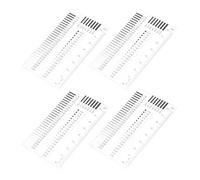 NULYLU 4pcs High-precision Plastic Film Rulers for Scratch and Crack Measurement with Long-term Scale, for Art Inspection and Fine Details Analysis