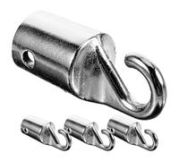 NULYLU 4pcs Metal Blind Wand Hook Replacement Tips Vertical Blinds Accessories Window Curtain Pull Rod Parts Compatible with Mini Wands for Home Use