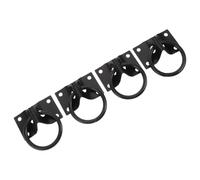 NULYLU 4pcs Metal Horse Tie Ring for Barn and Stable Sturdy Tie down Ring with Mounting Hardware, Multi-purpose Circular Design Reduces Chafing and Provides Comfort for Horse