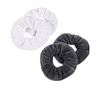 NULYLU 4pcs Microfiber Hair Scrunchies for Braids Fast Drying Hair Band Ties for Women Elastic Headband for Wet