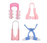 NULYLU 4pcs Nose Lifting Clip Nose up Clip 2.8x1.2x0.6inch Silicone Shape Straighten Humps for Ladies Beauty Tools Daily Use Random Color