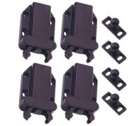 NULYLU 4pcs Push Catch Latch Automatic Spring Lock Abs Easy to Use Touch Catch Latch for Keeping Cabinets Drawers Cupboards and Appliance Doors Closed
