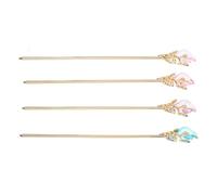 NULYLU 4pcs Retro Hair Stick Hair Pin Multi-function Alloy Chopsticks Classic Elegant Traditional Style for Han-style Clothing Party Color