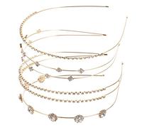 NULYLU 4pcs Rhinestone Headbands for Women Elegant Hair Accessories for Parties Weddings and Festivals Sparkly and Lightweight Design for Memorable Moments
