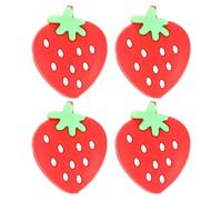 NULYLU 4pcs Silicone Tennis Dampener Vibration Absorber Shock Absorber Racket Accessory for Outdoor Play Red Tennis Racket Dampener Pack