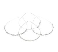 NULYLU 4pcs Sparkling Rhinestone Headbands Elegant Wedding Hair Accessories for Brides Double Design for Stunning Bridal Hairstyles Dazzling Rhinestone Detail for Special Occasions