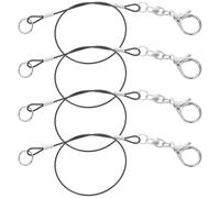 NULYLU 4pcs Stylus Lanyard Tether Rope Lightweight Steel Wire Pu Material Sleek Minimalist Design Securing Id Badges Work Conferences Pen Accessory