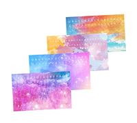 NULYLU 4pcs Thumb Piano Note Stickers Kalimba Keyboard Decal Piano Music Learning No Adhesive Left
