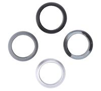 NULYLU 4PCS Unisex Silicone Sports Rings Flexible Gym Bands for Active Camo Grey Black Dark Grey Silver Replacement for Traditional Wedding Bands