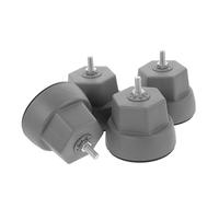 NULYLU 4Pcs Washer Dryer Stabilizer Pads Slip Feet for Drum Washing Machines Nonskid Support for Vibration Reduction Durable Shock Absorbing Base Grey Elephant Foot Design