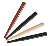 NULYLU 4pcs Wooden Dip Pen Holders for Calligraphy Painting and Manga Comic Drawing, Vintage Style Cartoon Nibs Holders with Flat Head, Khaki Black Tea Brown Set for Art Writing Supplies