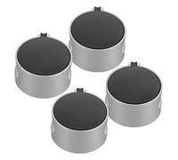 NULYLU 4pcs Zinc Alloy Gas Stove Knobs Replacement for Cooker and Gas Range, Left and Right 45 Degree Control Switches, Easy to Install with Sl esign for Home Kitchen Use