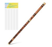 NULYLU 5 Pack Bamboo Flute G-key Traditional Professional Flute Instrument with Polished Smooth Finish and Storage Box for Orchestral Music