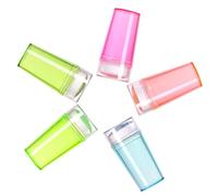 NULYLU 5 Sets Nail Beauty Stamper Silicone Nail Tools Stamping Manicure Tools Fluorescent Colors Easy to Hold Transfer Patterns for Home and Professional Purposes Random Color