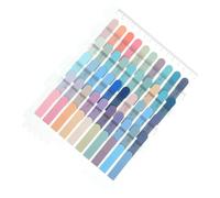 NULYLU 5 Sheets Rounded Head Page Tabs Sticky Index Flags 10 Colors Self-Adhesive Annotation Markers for Books and Notebooks Office School Supplies