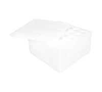 NULYLU 50 Slots Epe Foam Egg Cartons Tray with Large Capacity White Thickened Material Simple Elegant Style Saves Time Prevents Duck Eggs from Colliding and Breaking for Retail