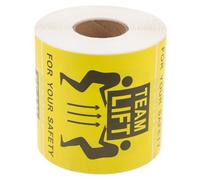 NULYLU 500 Labels/roll Heavy-Duty Object Warning Sticker Heavy Package Safety Label Adhesive Sticker with Caution Warning Sign Strong Attachment 3.93x3.93x0.004in for Logistics Warehouse