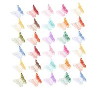 NULYLU 50pcs Assorted Colours Mini Butterfly Hair Clips Small Claw Clips for Girls Stylish and Cute Hair Accessories for Women and Girls and Halloween Decor
