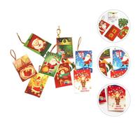 NULYLU 50pcs Blessing Cards Party Mini Cards Assorted Color Paper with Interior Blank Easy to Use Beautiful Colours Interesting Design for Christmas to Send to Your Friends Random Style