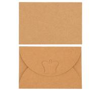 NULYLU 50pcs Classic Envelopes Vintage Envelope Kraft Paper Stationery Paper Retro Design Khaki Color Old-Style Menus Writing Letters Office Use