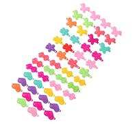 NULYLU 50pcs Colorful Cartoon Hairpins for Plum Blossom Bow Butterfly Styles Fun Hair Accessories for Boys and Girls Outfits for School Parties