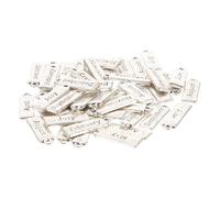 NULYLU 50pcs DIY Twelve Month Charm Pendants Alloy Jewelry Making Accessories Silver Color Easy to Operate Practical for Crafts and DIY Projects