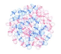 NULYLU 50pcs Mini Acrylic Baby Pacifiers for Boys and Girls, Portable and Built to Last, Mini Pacifier Shapes for Full Month Celebrations and Gender Reveal Party Favour Decorations