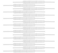 NULYLU 50pcs Paper Fastener File Binding Clips Loose-Leaf Binder Clips 2 Hole Design Plastic Material Bind Documents Together Flexible Use for School Office