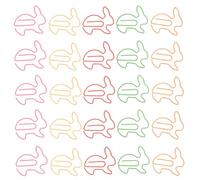 NULYLU 50pcs Rabbit Shaped Paper Clips Strong Clipping Force Metal Clips Creative Charming Cartoon Designed Assorted Colour for Office Letter Holder Random Color