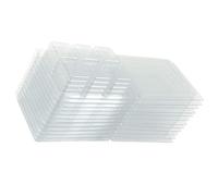 NULYLU 50pcs Wax Candle Mold 6 Cavity Pet Plastic Wax Melt Containers Tight Seal Easy to Open for DIY Candle Making