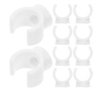 NULYLU 50pcs White PVC Pipe Clamps for Tubular Frames Cable Fixation Clamp Pex Retaining Clips Hangers for Underfloor Heating Pipes