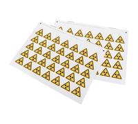 NULYLU 54pcs Radiation Hazard Warning Stickers Self-adhesive Pvc Safety Labels for Machines and Plastic Surfaces in Laboratory and Industrial Environments Yellow Decals to Help Meet