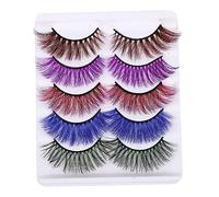 NULYLU 5pairs Vivid False Eyelashes Faux Lashes for Eye Makeup Natural Wispy Look Reusable and Easy to Apply for Daily Wear and Special Occasions