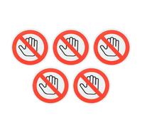 NULYLU 5pcs 25mm Diameter Do Not Touch Warning Sign Stickers Self-adhesive Safety Labels for Machinery Hazard Caution Wall Sign Industrial Safety Use