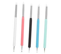 NULYLU 5pcs Dual- Silicone Nail Art Dotting Pens for Drawing and Painting Multi-purpose Manicure Tools for Nail Design Lightweight and Easy to Use