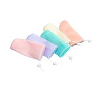 NULYLU 5pcs Foaming Soap Bags Portable Exfoliating Mesh Pouches Durable Colored Soap Holders for Travel and Home Use