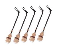 NULYLU 5Pcs Hanging Perfume Bottles Decorative Glass Car Pendants for Essential Oils Fragrance Diffuser Air Freshener for Home Auto Decor