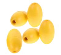 NULYLU 5pcs Kayak Stabilizer Floating Rope Buoy Set, Oval Yellow Pvc Marine Rope Float for Enhanced Stability and Portability, for Water Activities, Swim Pool, Boats and Kayaks