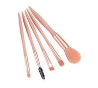 NULYLU 5pcs Makeup Brush Foundation Powder and Eye Shadow Portable Cosmetic Brushes for Women No Shedding for Everyday Use and Travel