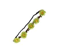 NULYLU 5pcs Realistic Sunflower Hair Wreath Hawaiian Flower Headband for Dance Party Tropical Theme Events