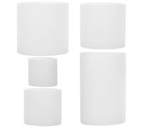 NULYLU 5pcs Silicone Candle Molds Set - Reusable Round Pillar Moulds in 3cm, 4cm, 5cm, 6cm, 8.5cm Sizes for DIY Resin and Scented Candle Making Crafts