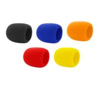 NULYLU 5pcs Universal Microphone Sponge Covers Wind Screens with Comfortable Material for Wind Interference Reduction Suitable for Stage and Studio Use