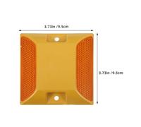NULYLU 5pcs Yellow Reflective Road Markers Raised Design for Driveways and Pathways Heavy Duty Plastic Construction Versatile Application for Road Safety